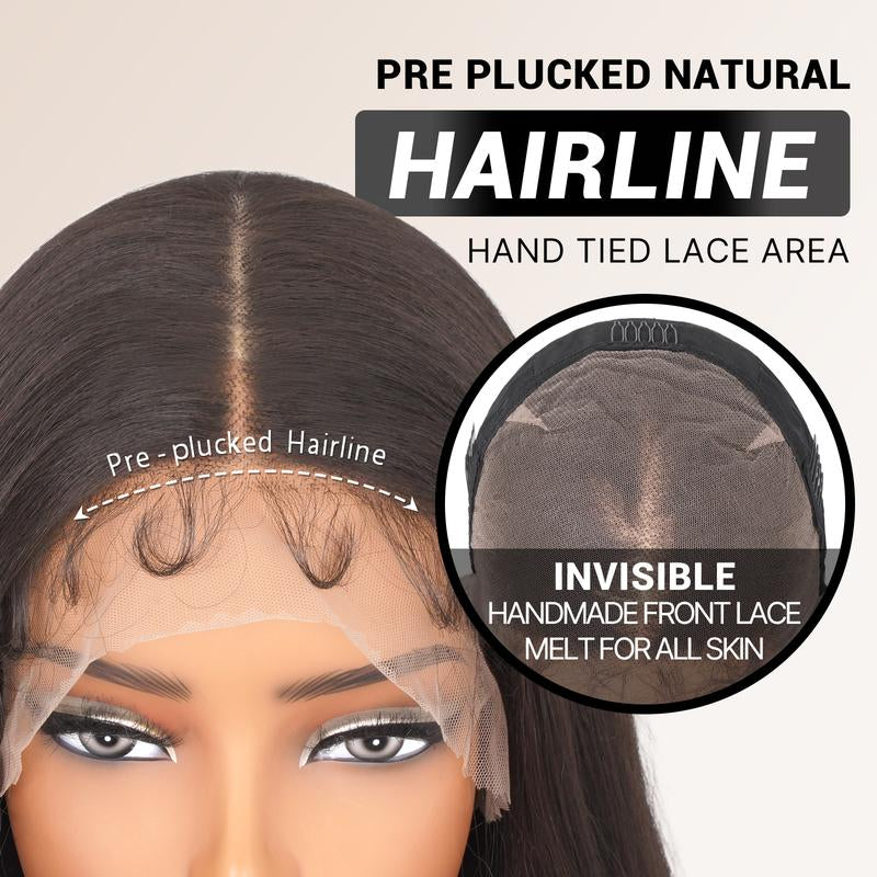 Synthetic Lace Front Wig Body Wave Glueless Wig 13X6 HD Lace Front Pre Plucked Natural Hairline Black Wigs for Black Women