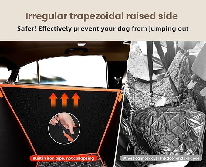 Dog Car Seat Cover, Scratchproof Waterproof Collapsible Dog Car Seat Covers.