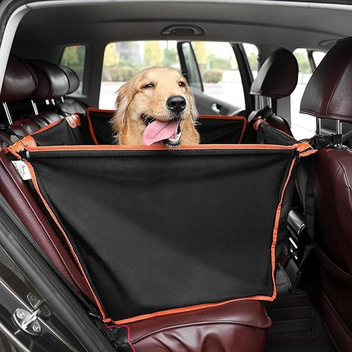 Dog Car Seat Cover, Scratchproof Waterproof Collapsible Dog Car Seat Covers.